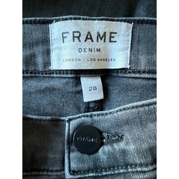 Frame Denim Womens Le High Skinny Jeans Washed Black Size 28 *EUC - Picture 7 of 11
